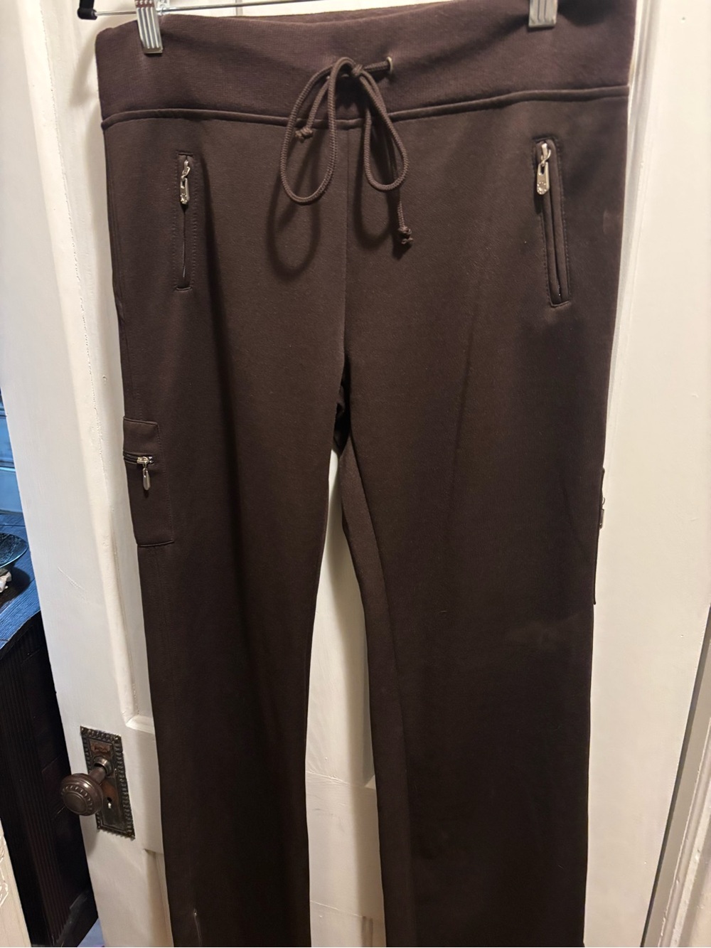 Women’s BCBG Brown Drawstring Casual Cargo-like w/Bling Pants - Picture 2 of 10
